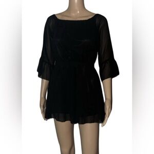 Black On or Off Shoulder Romper